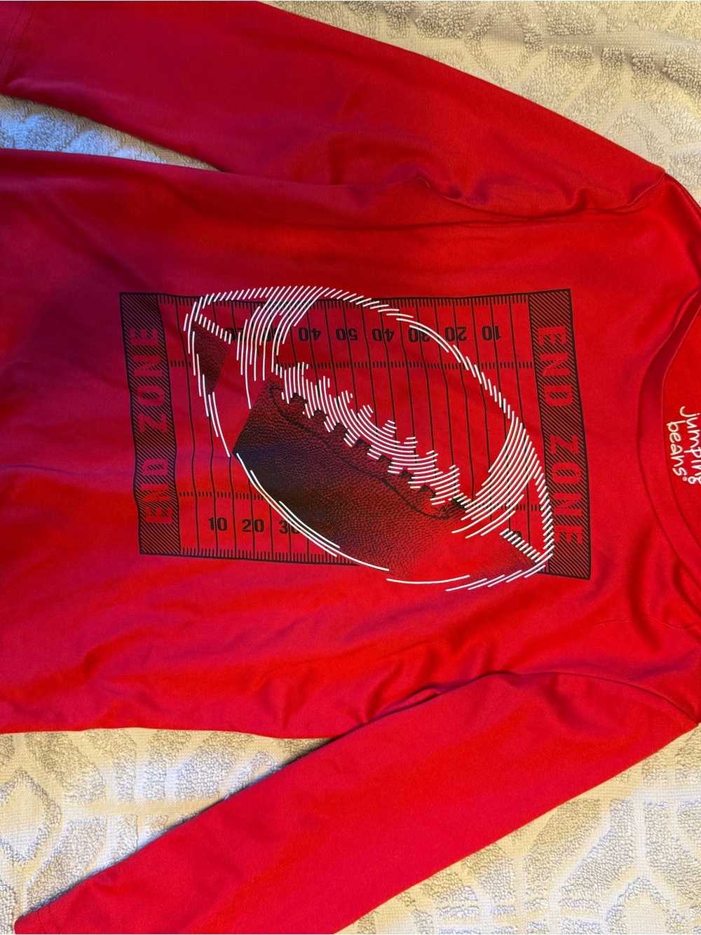 jumping beans Red Long-Sleeve Football Graphic Tee